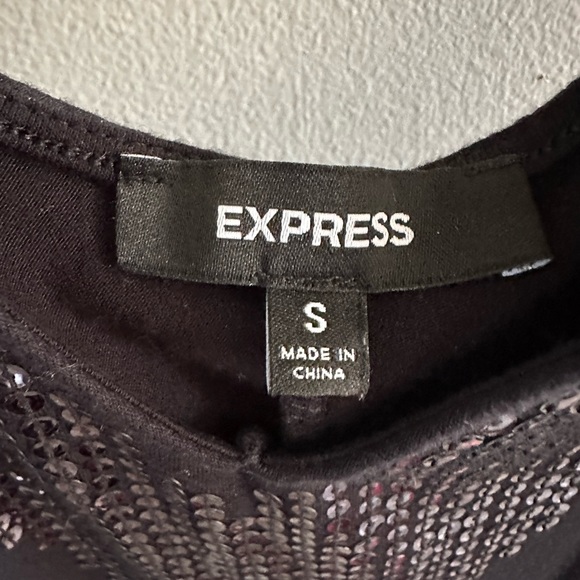 Express Sequin Embellished Cold Shoulder Mini Dress - Picture 2 of 2